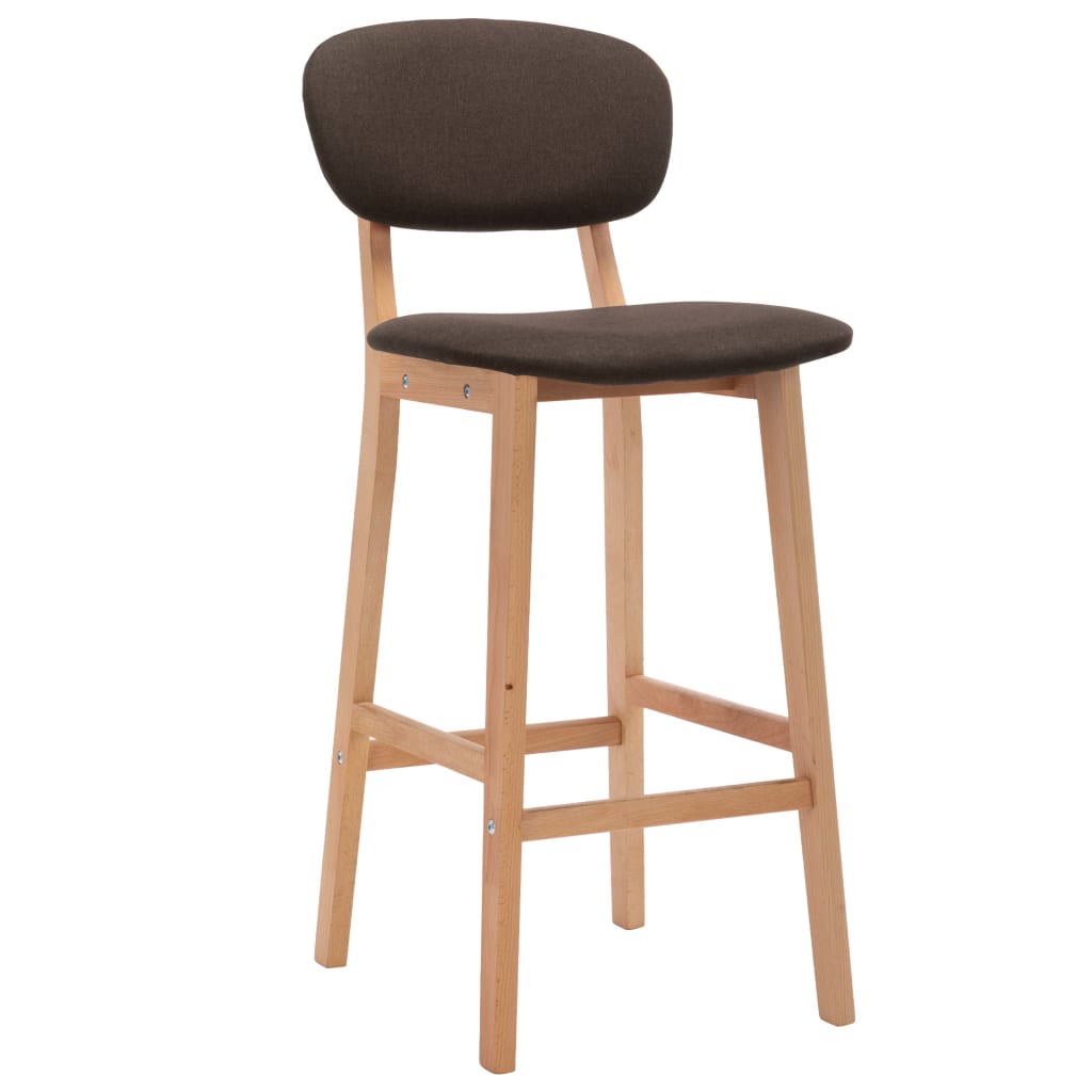 Tabourets de bar lot de 2 marron tissu - XIOS