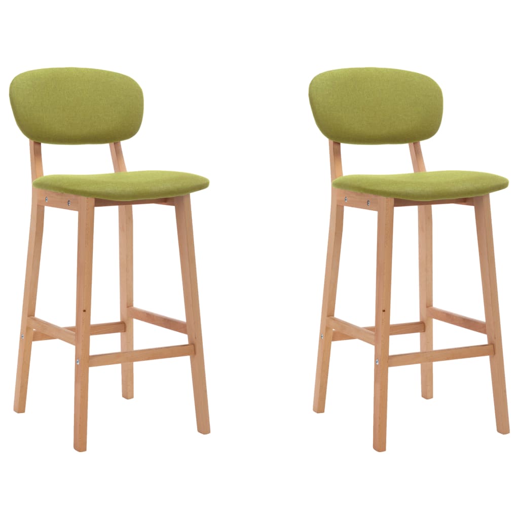 Tabourets de bar lot de 2 vert tissu - XIOS