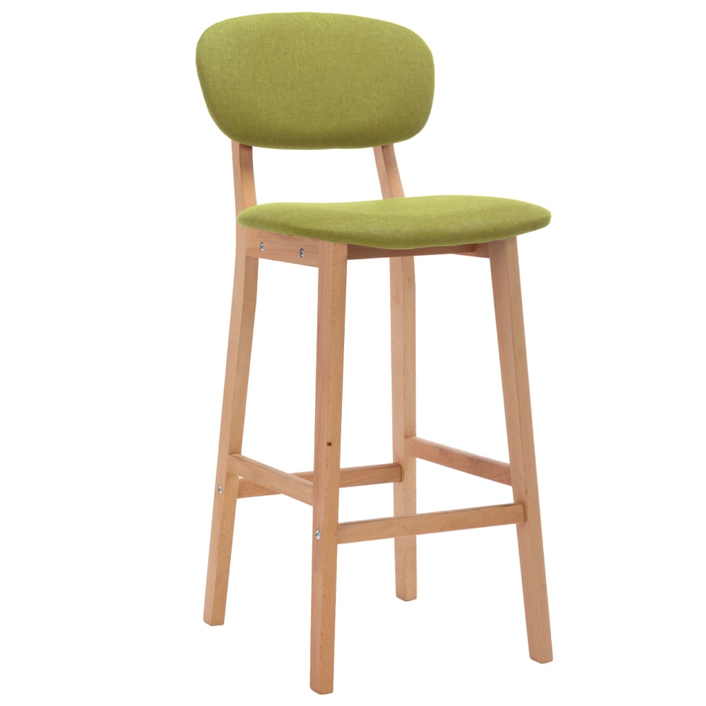 Tabourets de bar lot de 2 vert tissu - XIOS