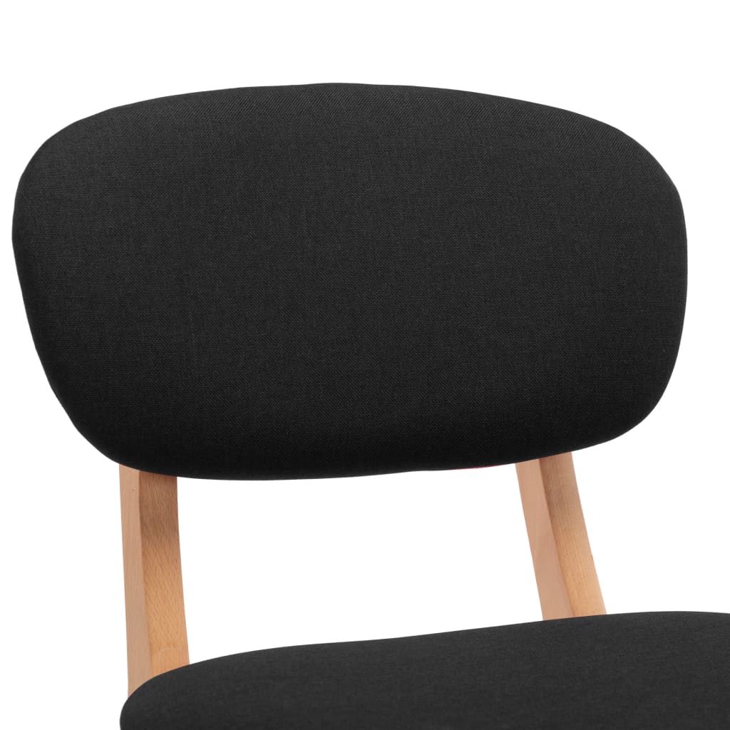 Tabourets de bar lot de 2 noir tissu - XIOS