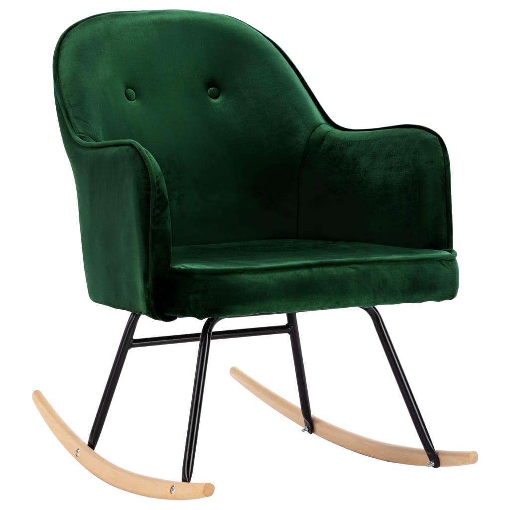 Chaise à bascule Vert foncé Velours - XIOS
