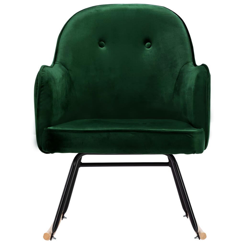 Chaise à bascule Vert foncé Velours - XIOS