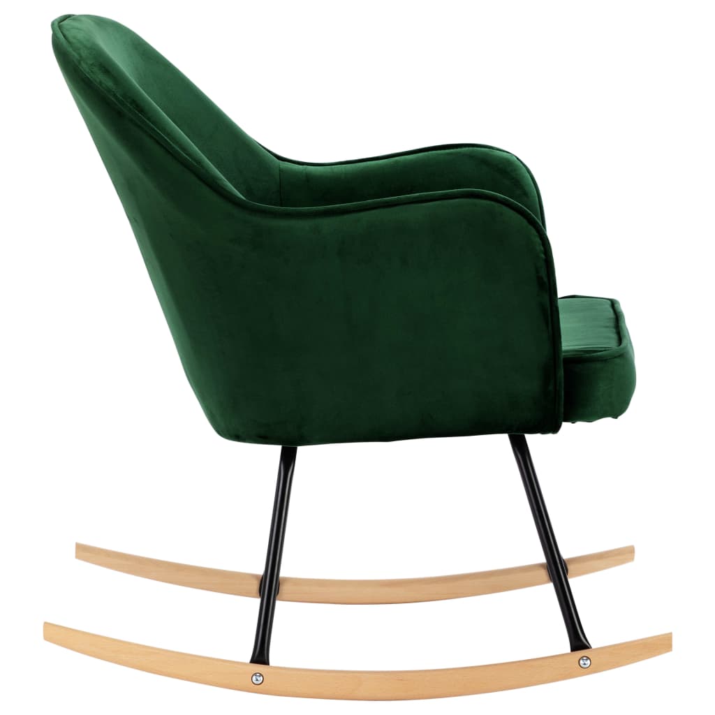 Chaise à bascule Vert foncé Velours - XIOS