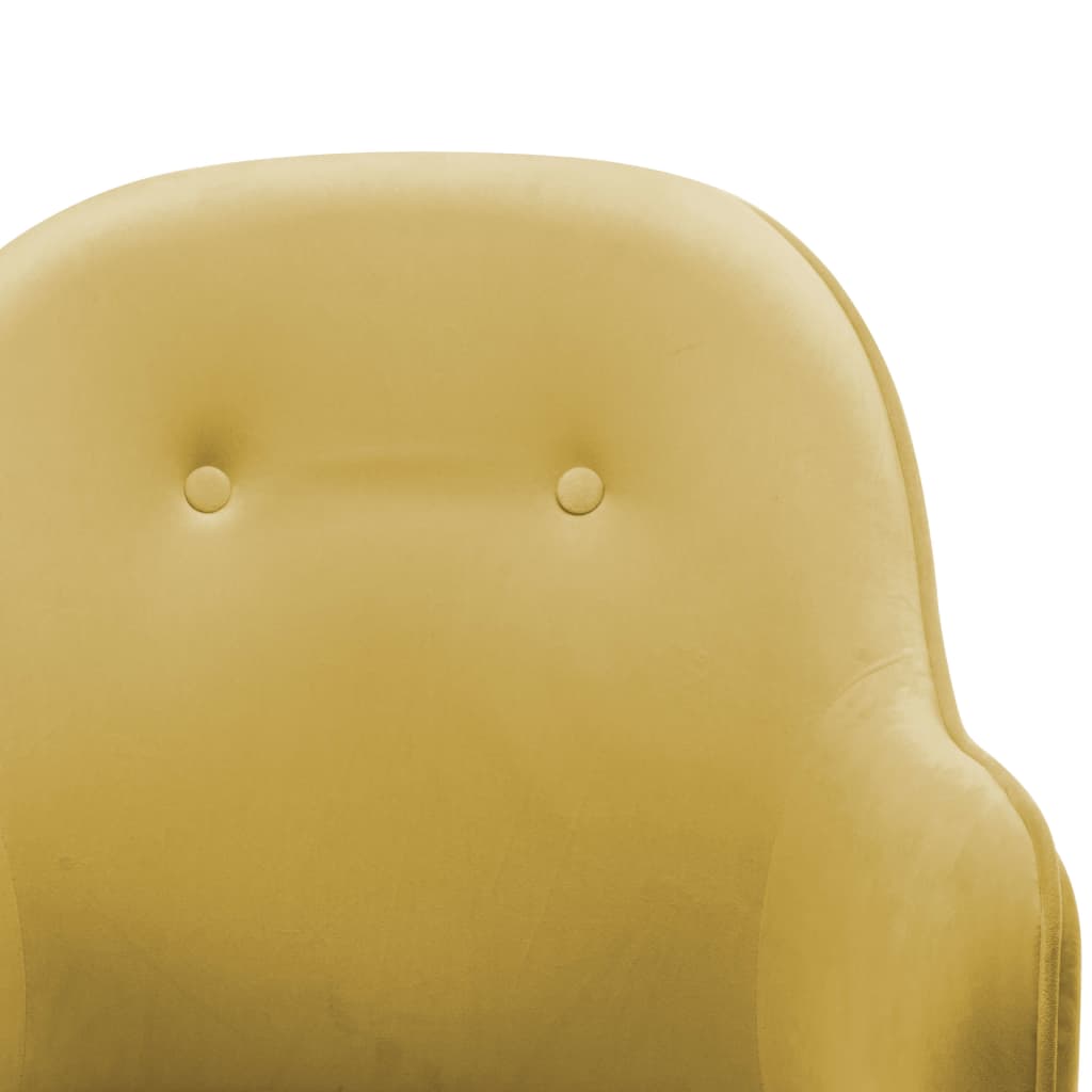 Chaise à bascule Jaune moutarde Velours - XIOS