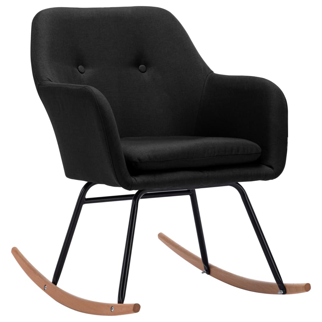 Chaise à bascule Noir Tissu - XIOS