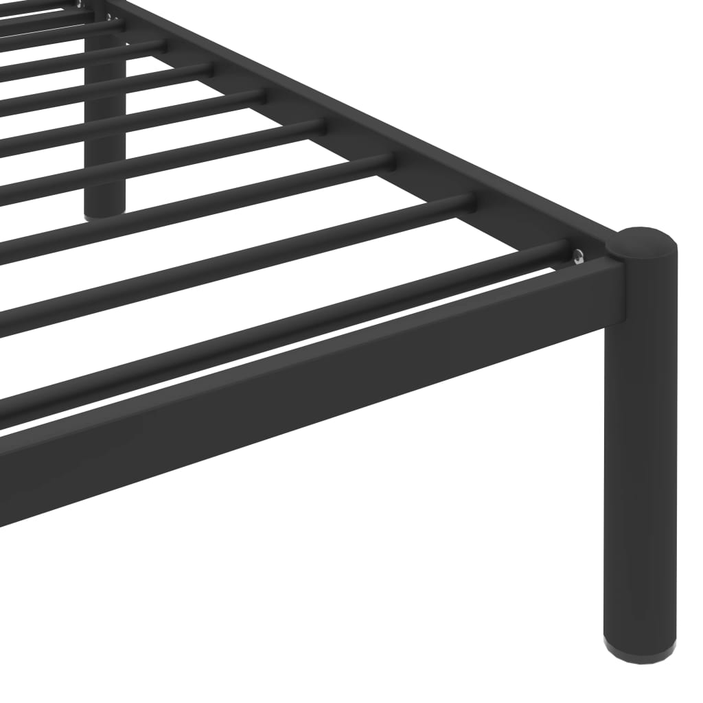 Cadre de lit sans matelas noir métal 140x200 cm - XIOS