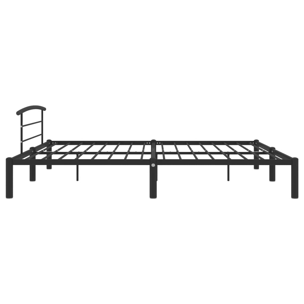 Cadre de lit sans matelas noir métal 180x200 cm - XIOS