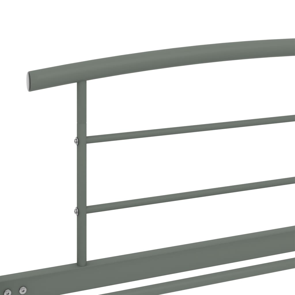 Cadre de lit sans matelas gris métal 90x200 cm - XIOS