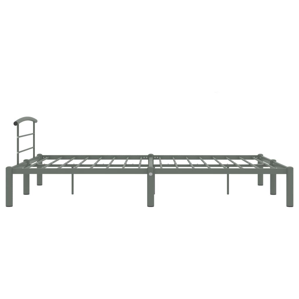 Cadre de lit sans matelas gris métal 120x200 cm - XIOS