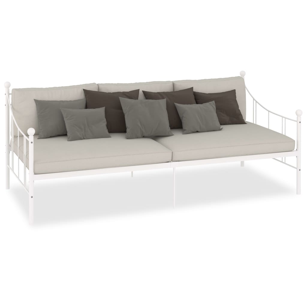 Cadre de lit de jour sans matelas blanc métal 90x200 cm - XIOS