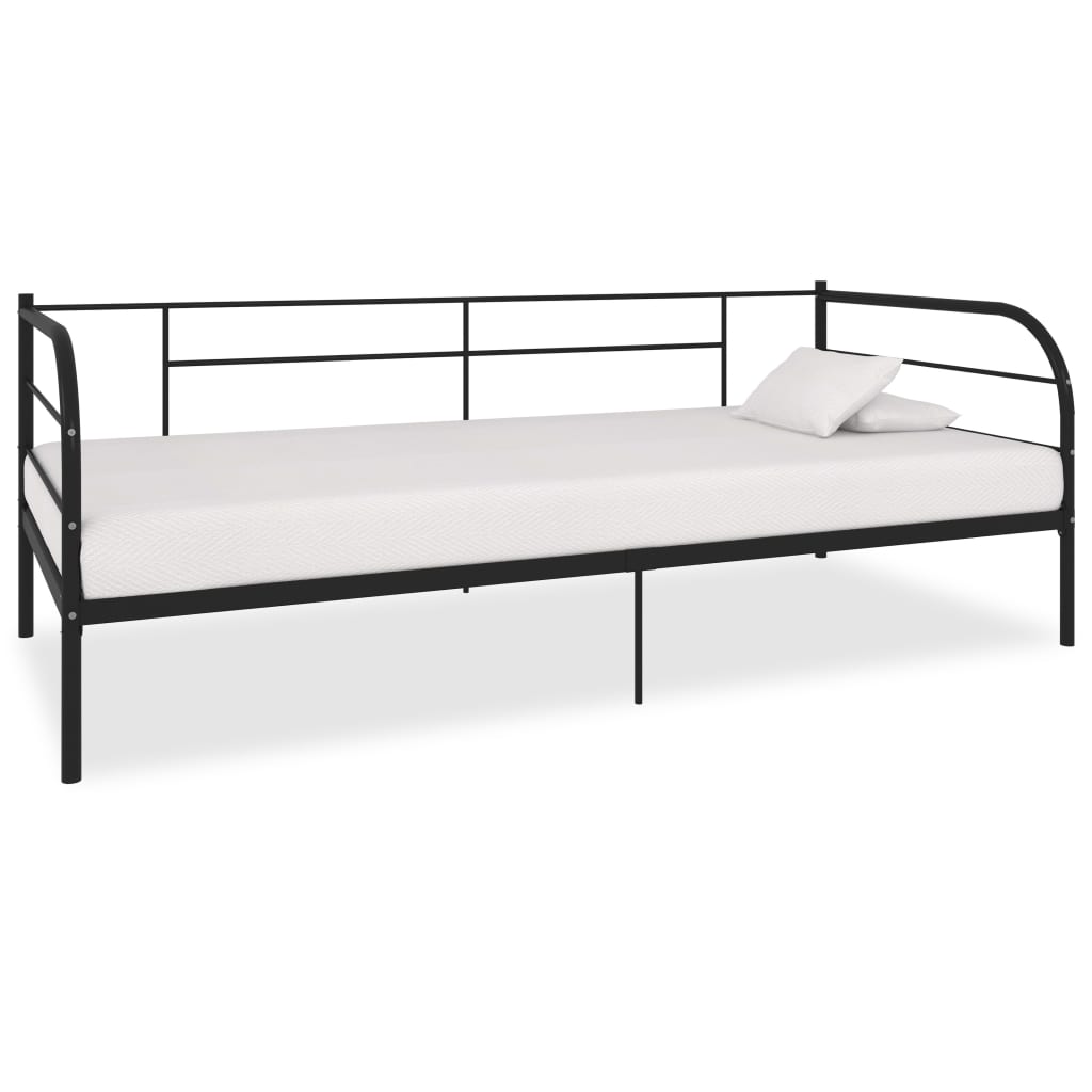 Cadre de lit de repos sans matelas noir métal 90x200 cm - XIOS