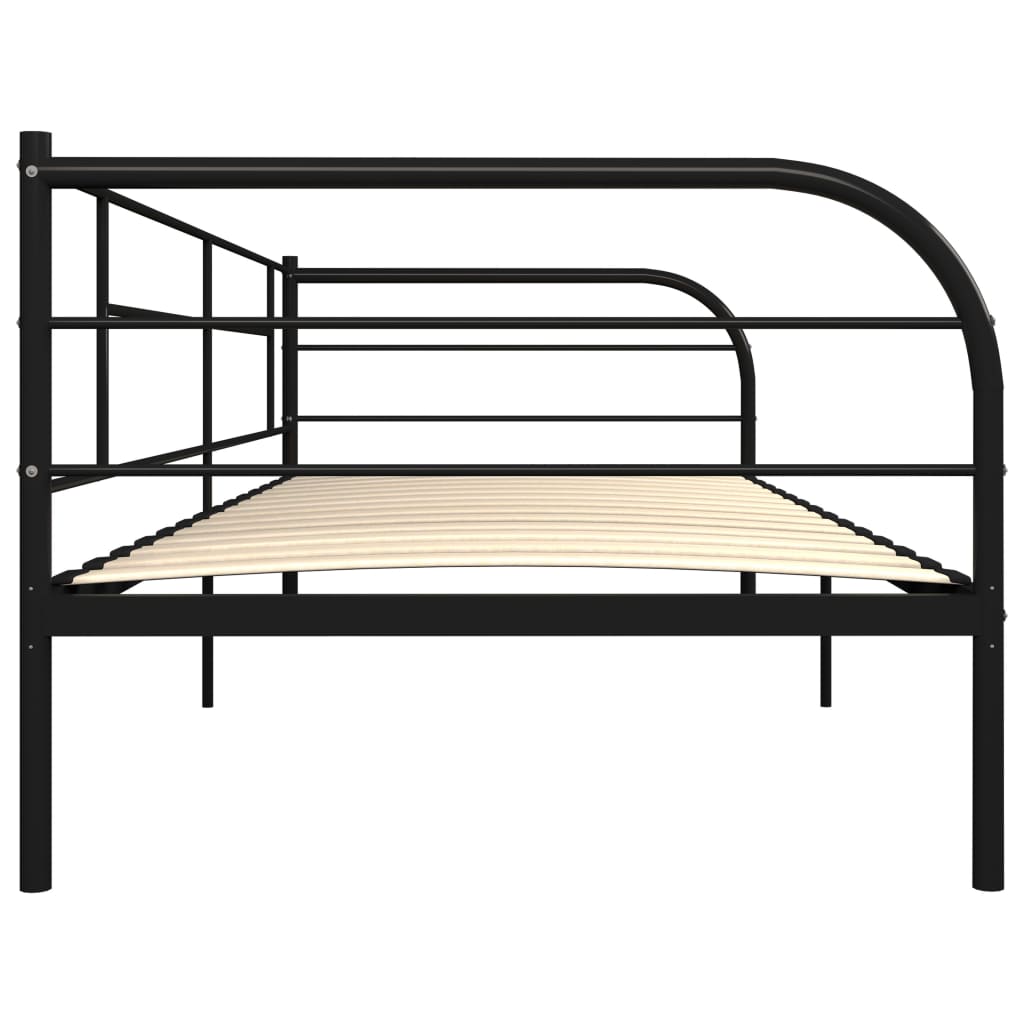 Cadre de lit de repos sans matelas noir métal 90x200 cm - XIOS
