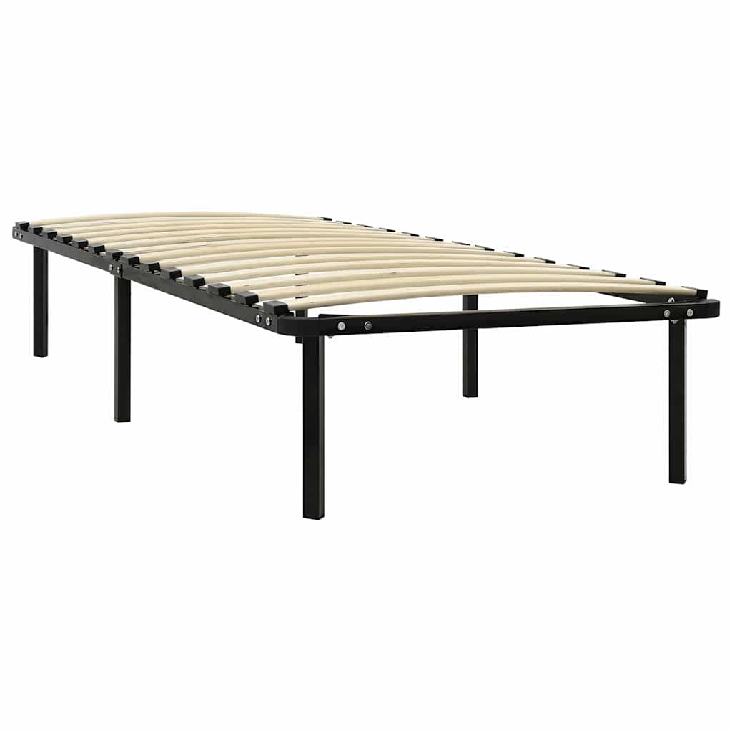 Cadre de lit sans matelas noir métal 90x200 cm - XIOS