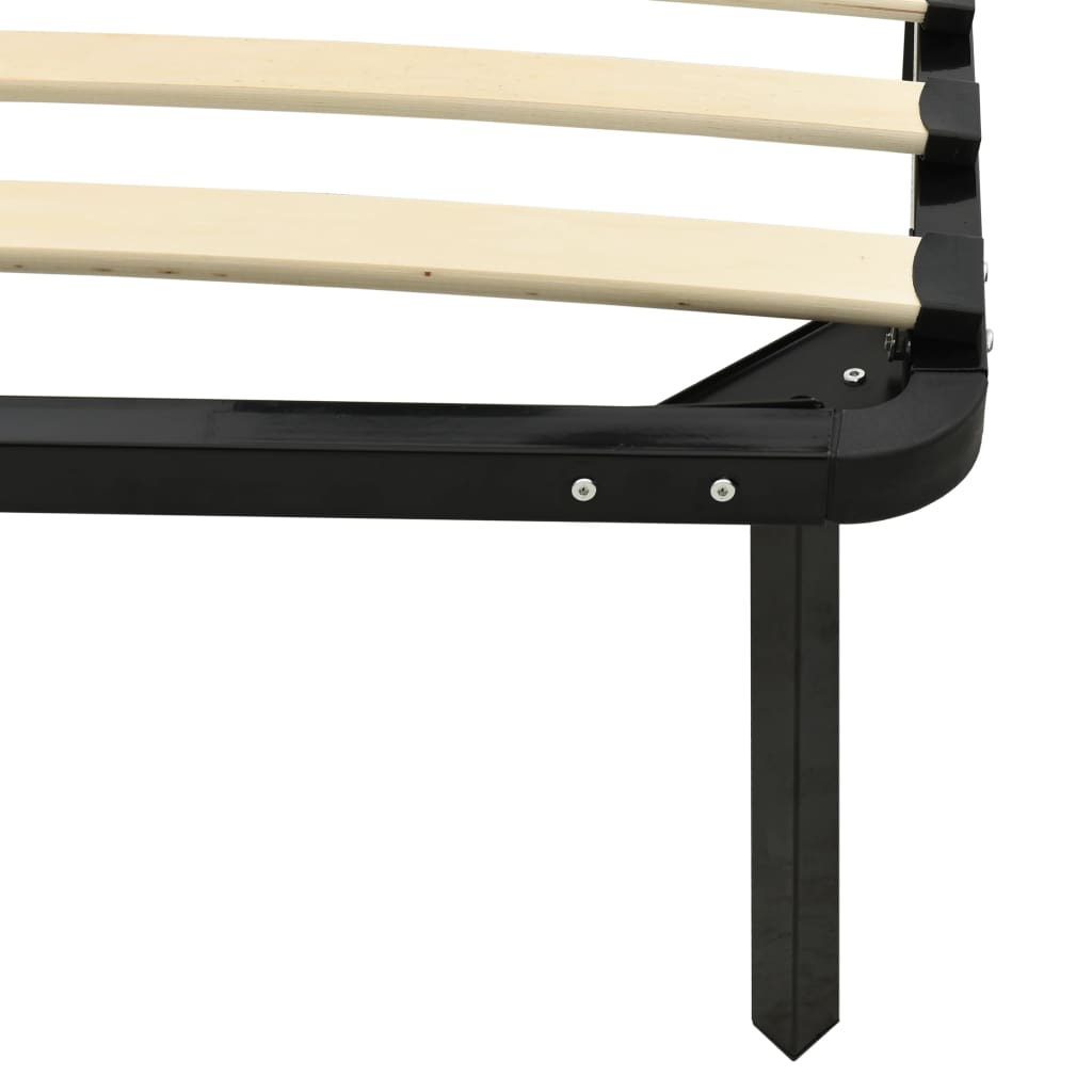 Cadre de lit sans matelas noir métal 140x200 cm - XIOS