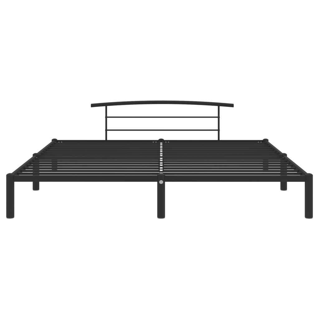 Cadre de lit sans matelas noir métal 200x200 cm - XIOS
