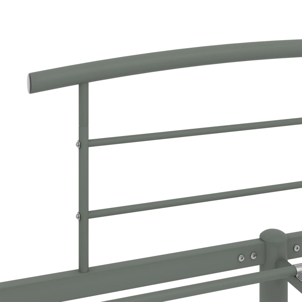 Cadre de lit sans matelas gris métal 200x200 cm - XIOS