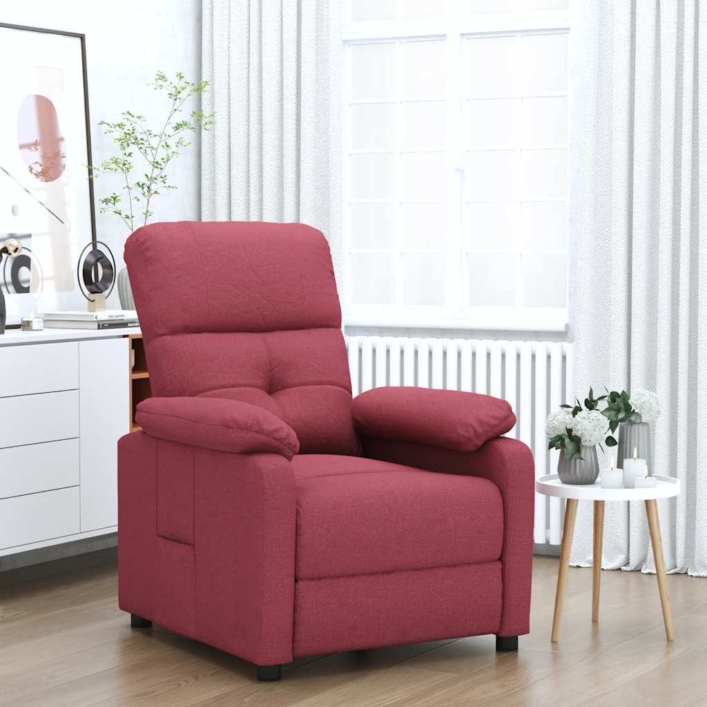Fauteuil inclinable Rouge bordeaux Tissu - XIOS