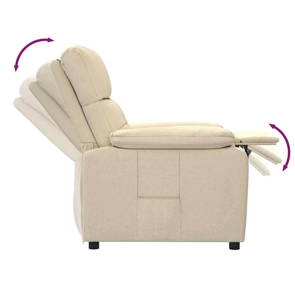 Fauteuil inclinable Crème Tissu - XIOS