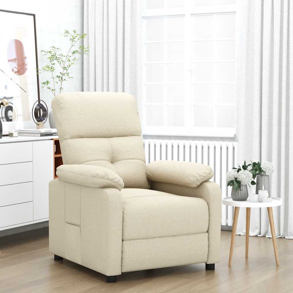 Fauteuil inclinable Crème Tissu - XIOS