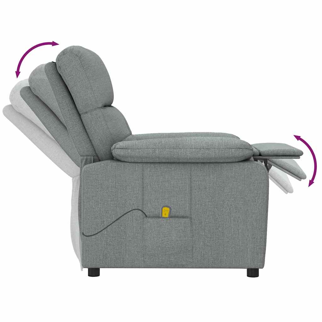 Fauteuil de massage Gris foncé Tissu