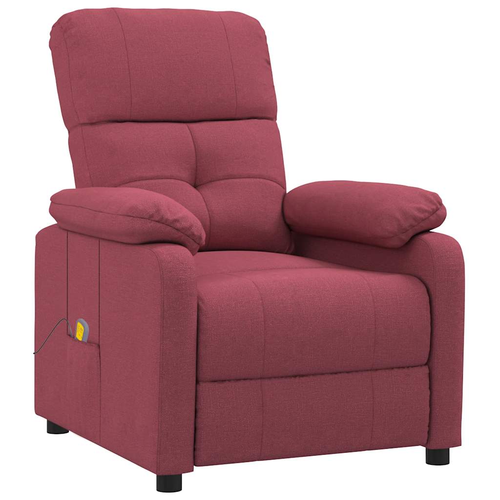 Fauteuil de massage Rouge bordeaux Tissu - XIOS