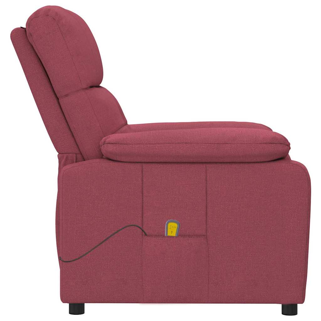 Fauteuil de massage Rouge bordeaux Tissu - XIOS