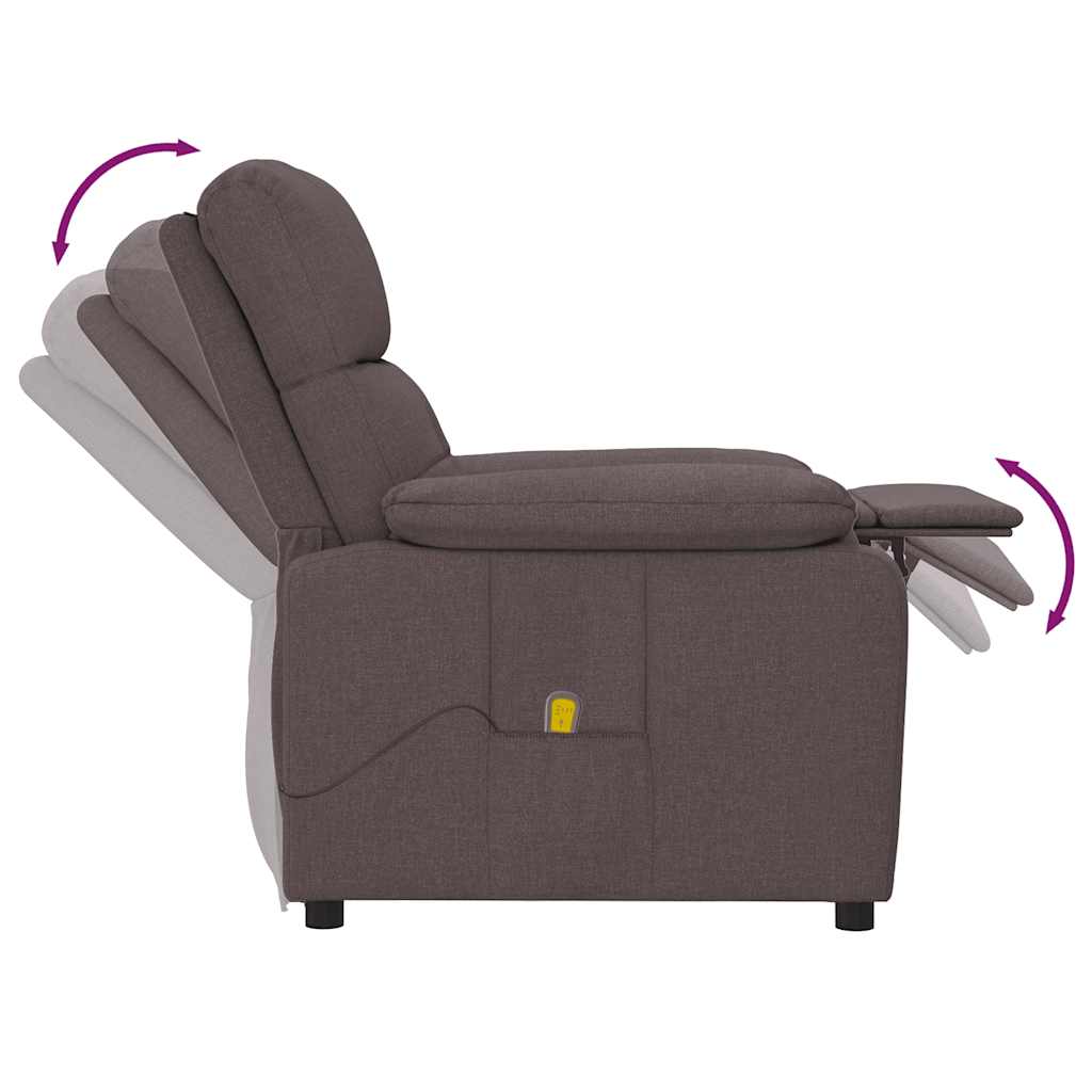 Fauteuil de massage Marron foncé Tissu - XIOS