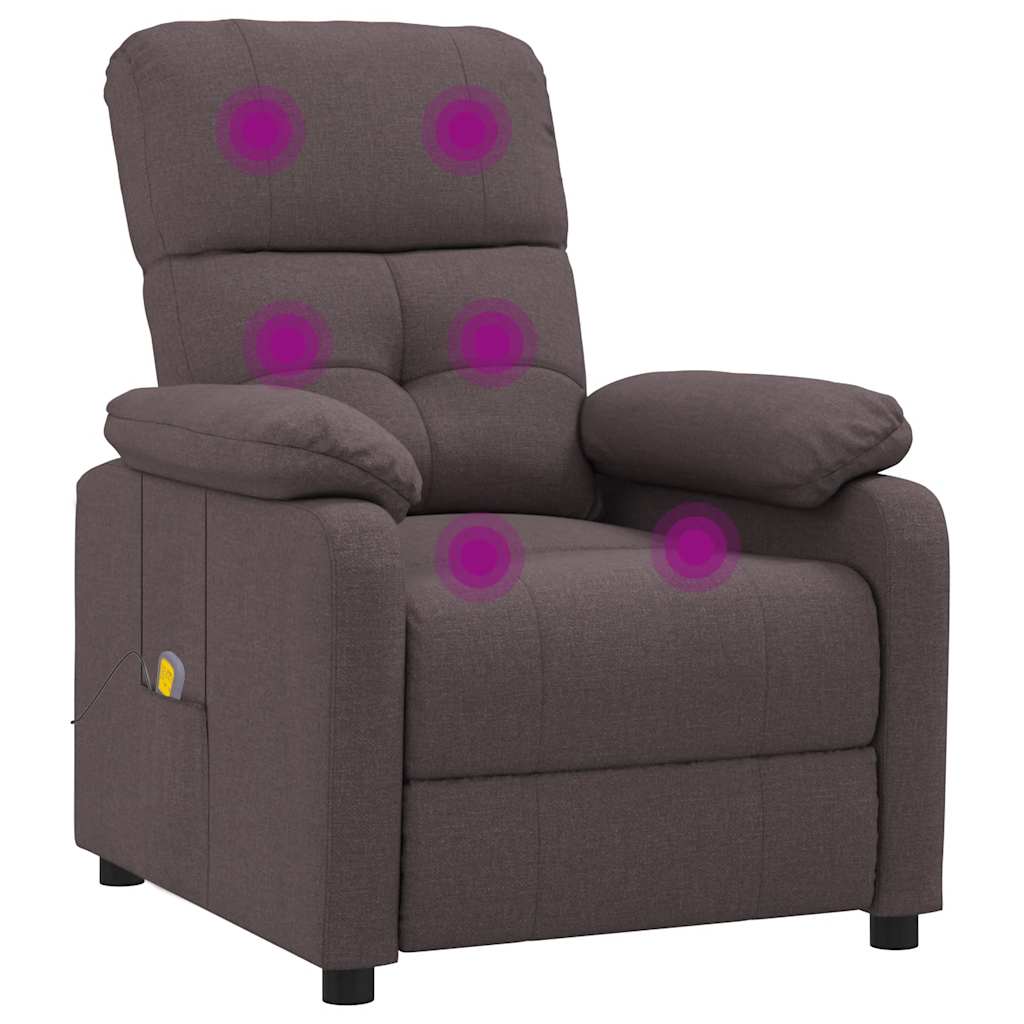Fauteuil de massage Marron foncé Tissu - XIOS