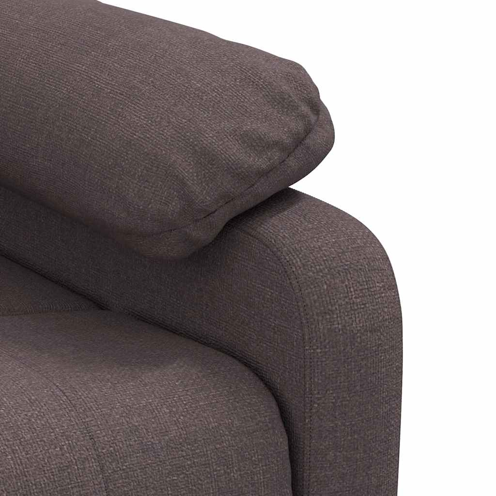 Fauteuil de massage Marron foncé Tissu