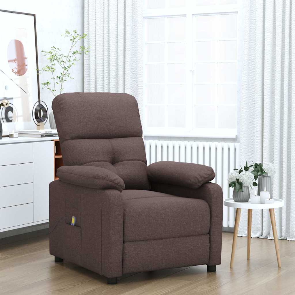 Fauteuil de massage Marron foncé Tissu - XIOS
