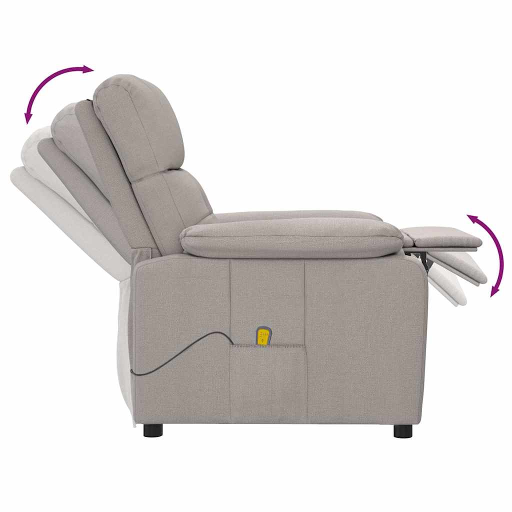 Fauteuil de massage Taupe Tissu