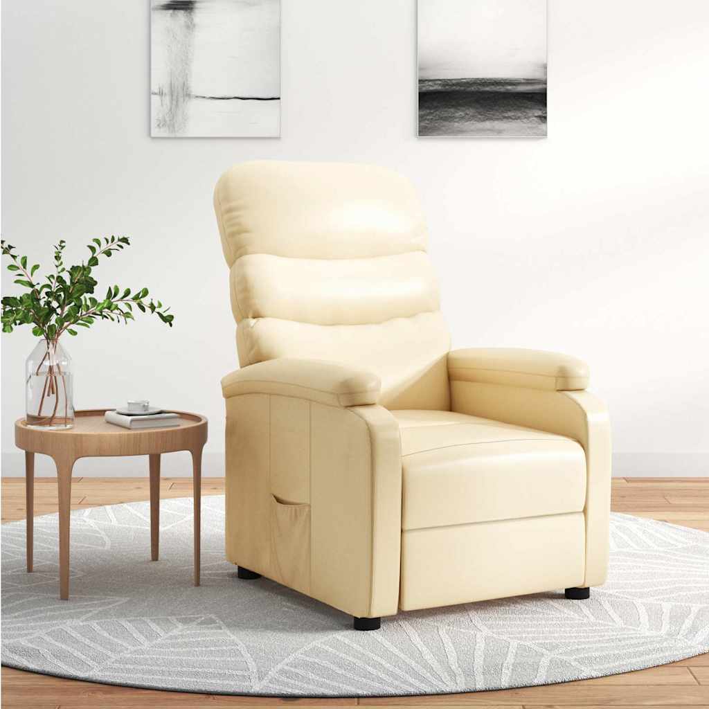 Fauteuil inclinable Crème Similicuir - XIOS