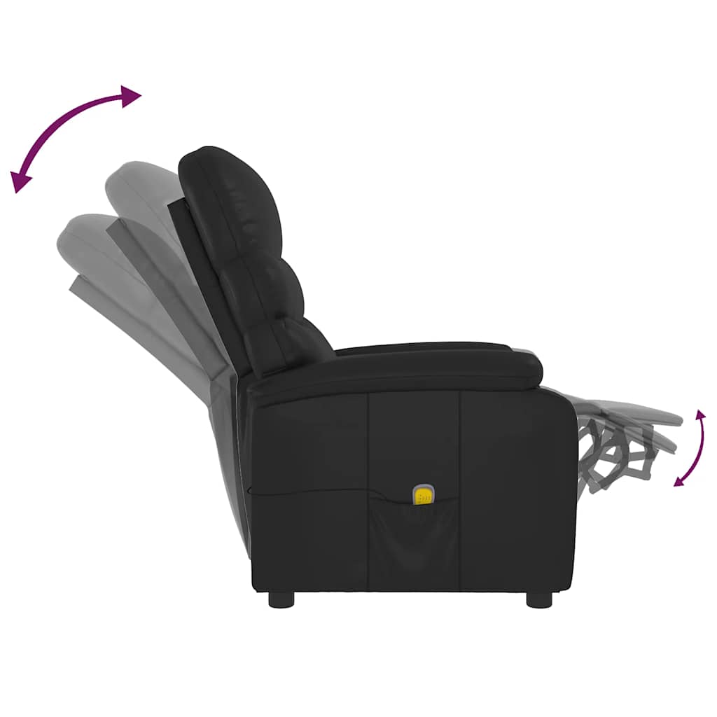 Fauteuil de massage Noir Similicuir - XIOS