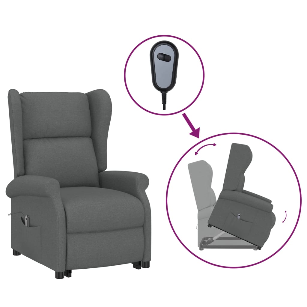 Fauteuil Gris foncé Tissu - XIOS