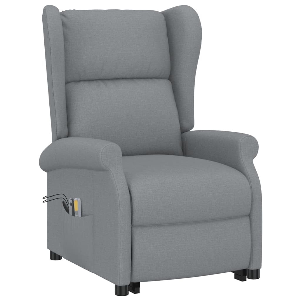 Fauteuil de massage inclinable Gris clair Tissu - XIOS