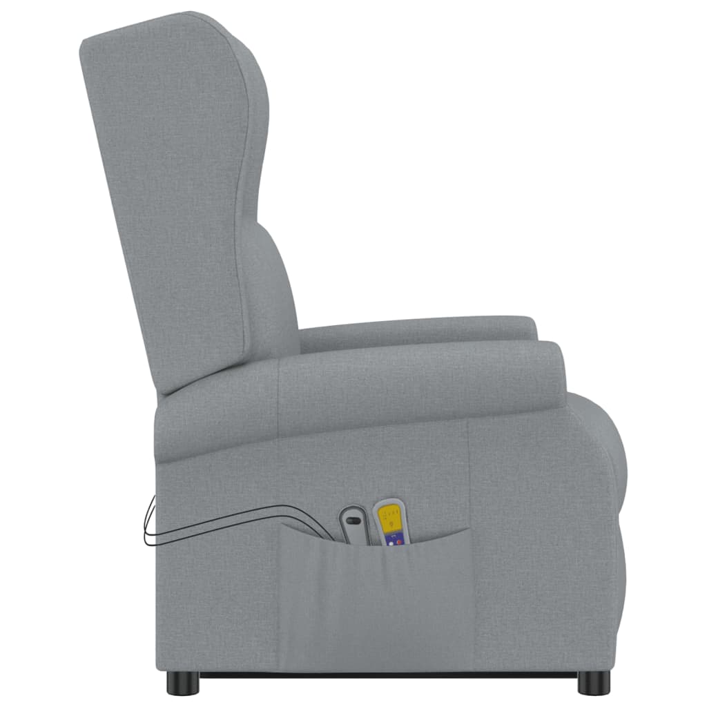 Fauteuil de massage inclinable Gris clair Tissu - XIOS