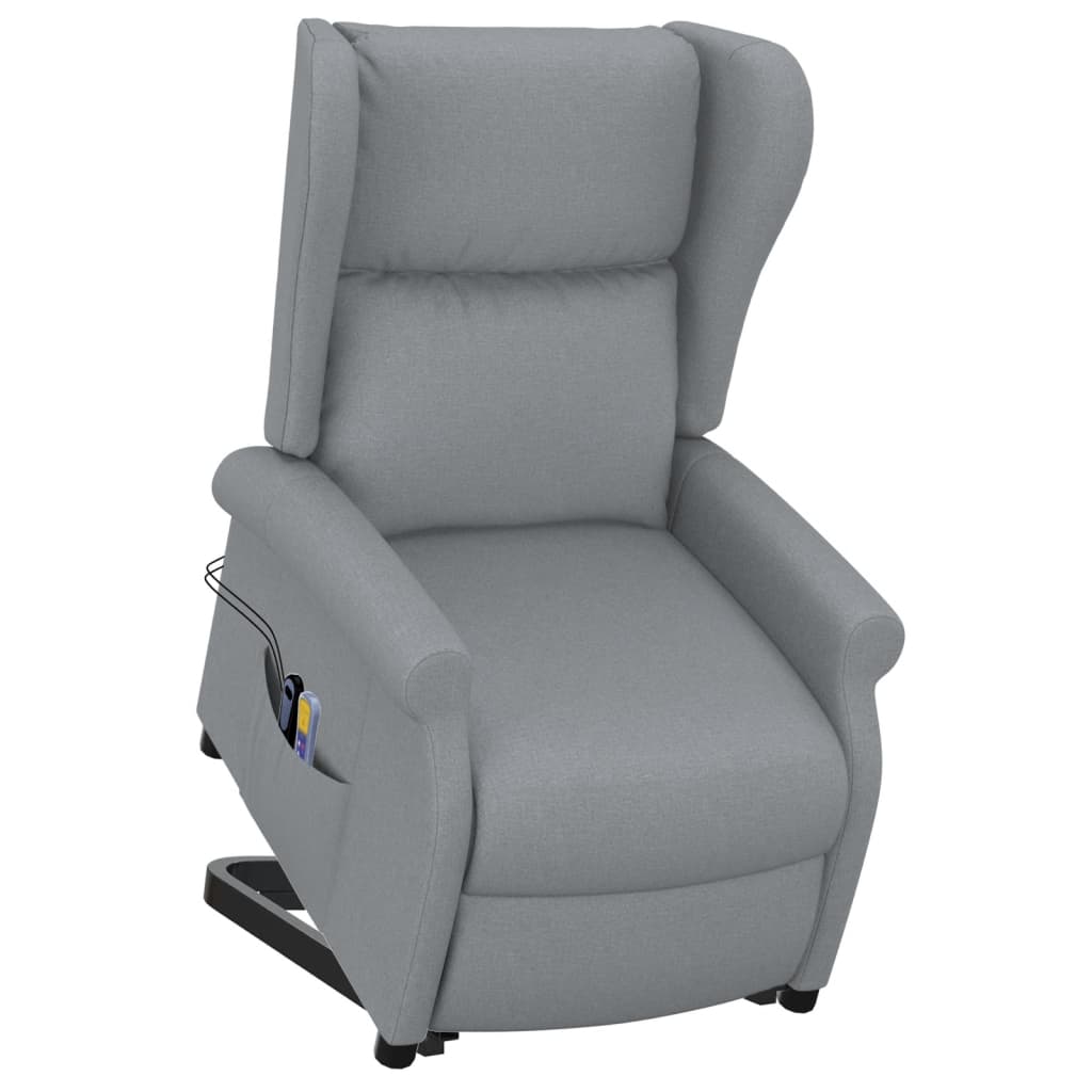 Fauteuil de massage inclinable Gris clair Tissu - XIOS