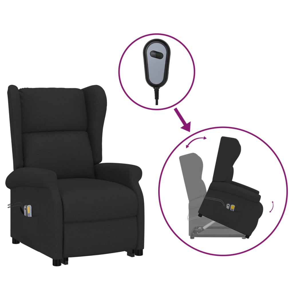 Fauteuil de massage Noir Tissu - XIOS