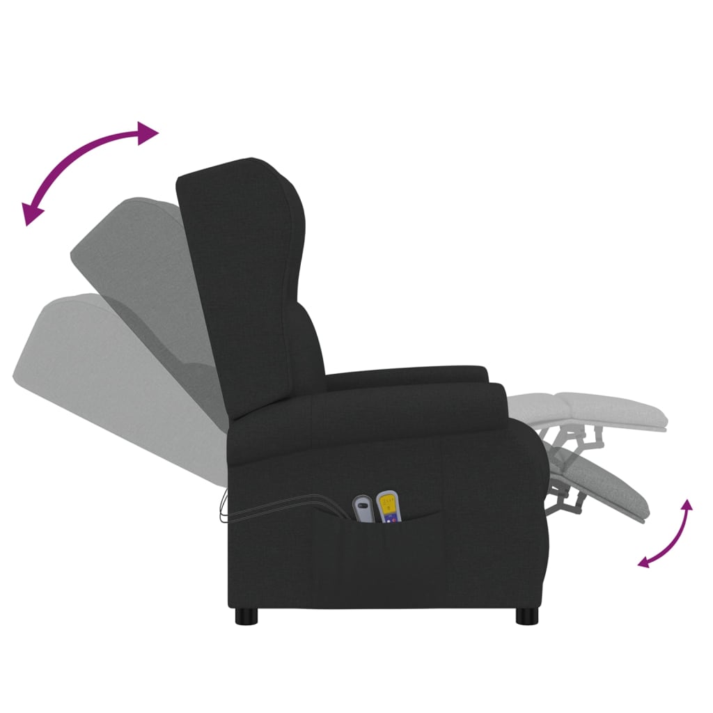 Fauteuil de massage Noir Tissu - XIOS