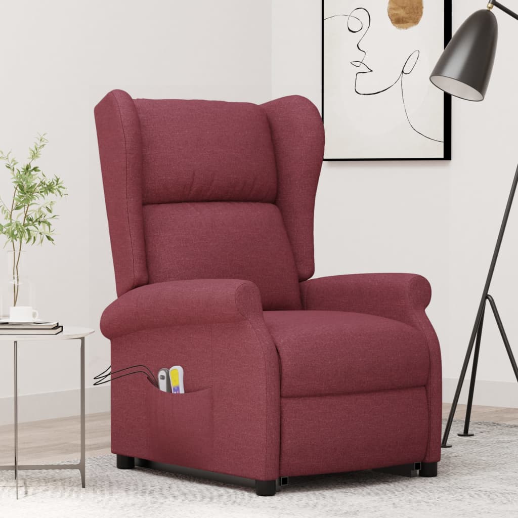 Fauteuil de massage Rouge bordeaux Tissu - XIOS