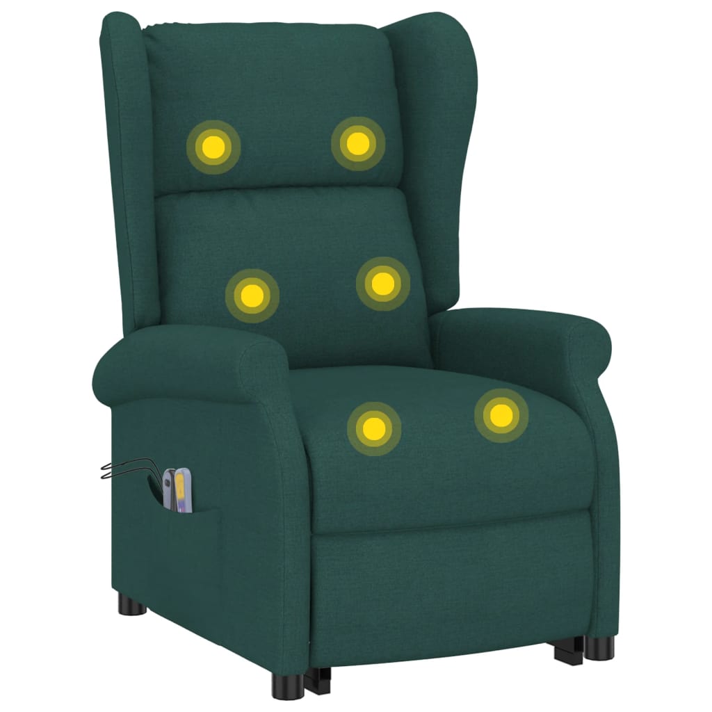 Fauteuil de massage Vert foncé Tissu - XIOS
