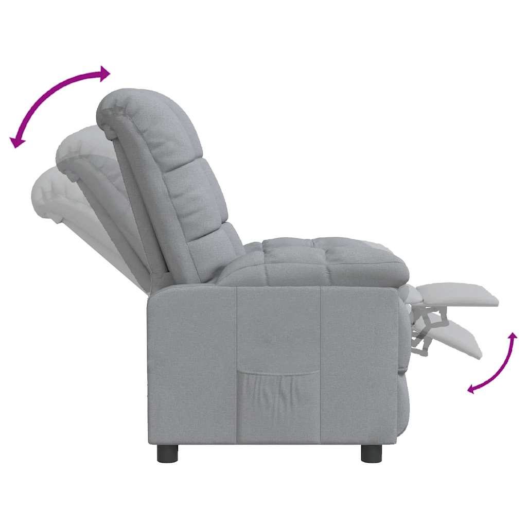 Fauteuil inclinable Gris clair Tissu - XIOS
