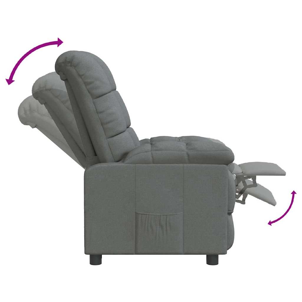 Fauteuil inclinable Gris foncé Tissu - XIOS
