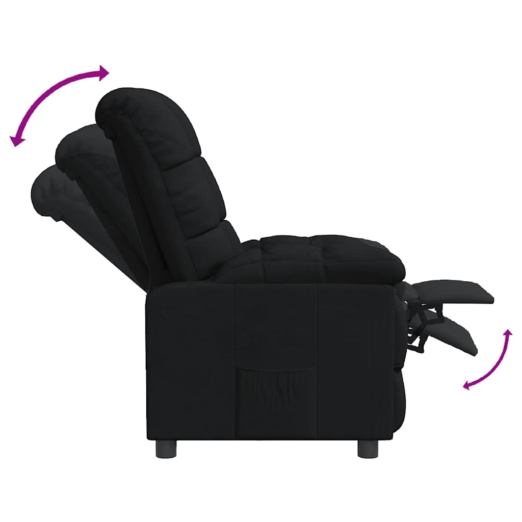 Fauteuil inclinable Noir Tissu - XIOS