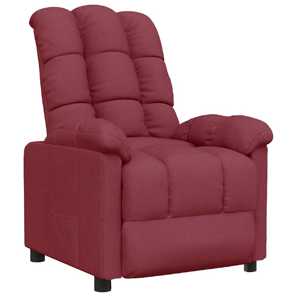 Fauteuil inclinable Rouge bordeaux Tissu - XIOS