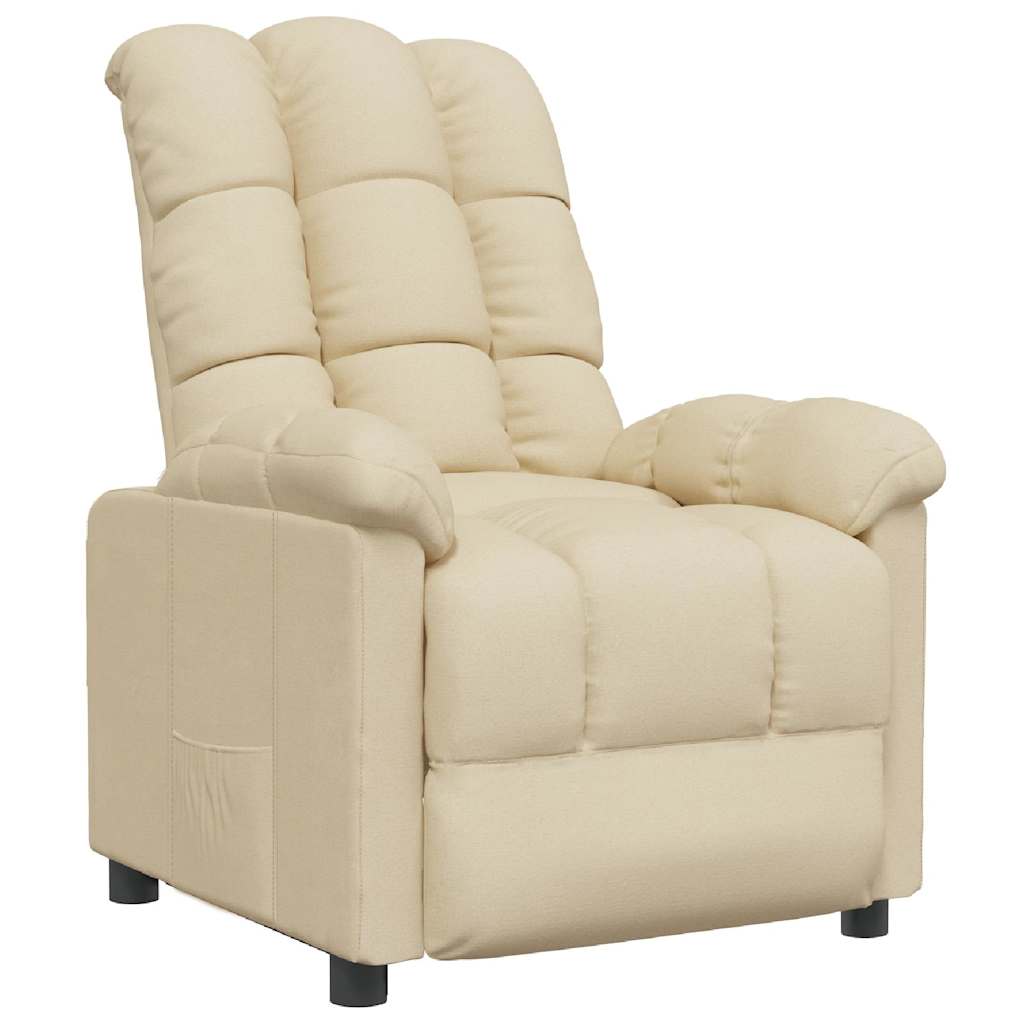 Fauteuil inclinable Crème Tissu