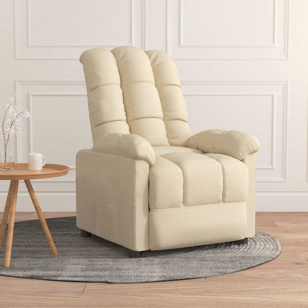 Fauteuil inclinable Crème Tissu