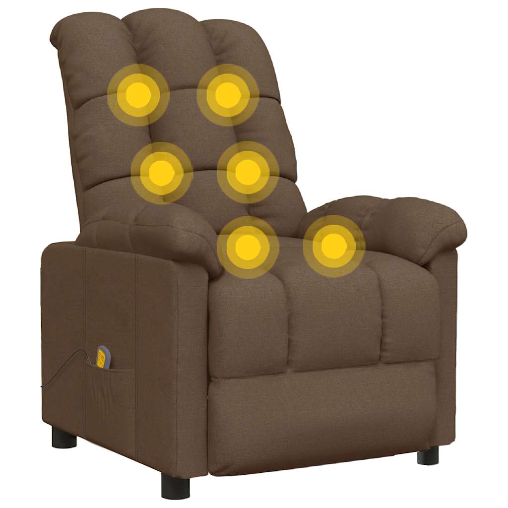 Fauteuil de massage Marron Tissu