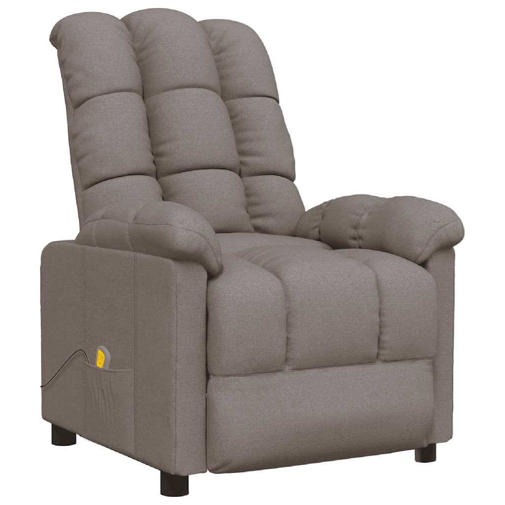 Fauteuil de massage Taupe Tissu