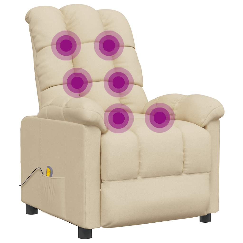 Fauteuil de massage Crème Tissu